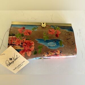 Patricia Nash Brown and Red Artistic Wallet